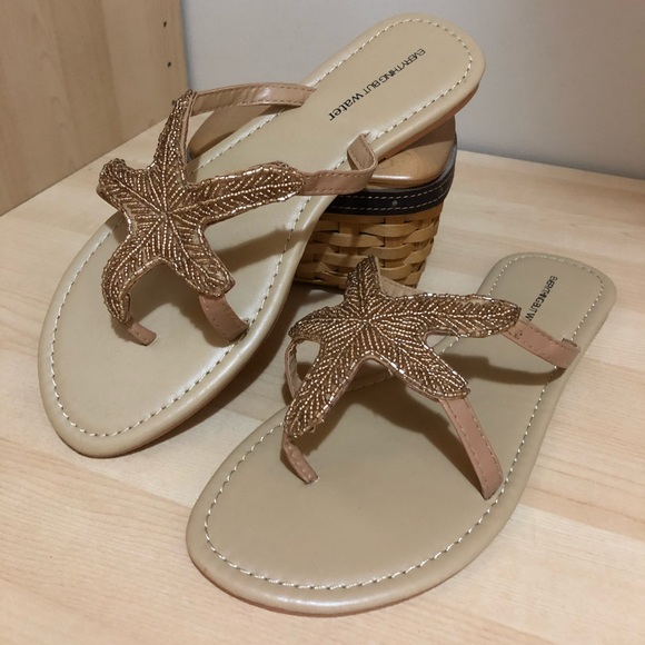 Everything But Water Shoes - Everything But Water Beaded Starfish Sandals sz 9